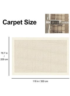 TOMSHOO Area Rug Soft,200x300 cm Modern Design Rug,Washable Area Rugs for Living Room Bedroom Under Dining Table Home Office Rug Decoration (A)  - Image 5