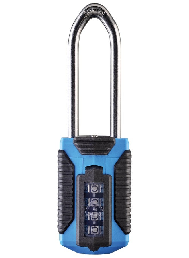 Squire Heavy Duty Padlock (CP50) - Toughest Steel Shackle - 4 Wheel Combination Padlock - Alloy Steel for Corrosion Resistance - Weatherproof Lock for Home, & Leisure (All Terrain Marine Long Shackle) - Image 1