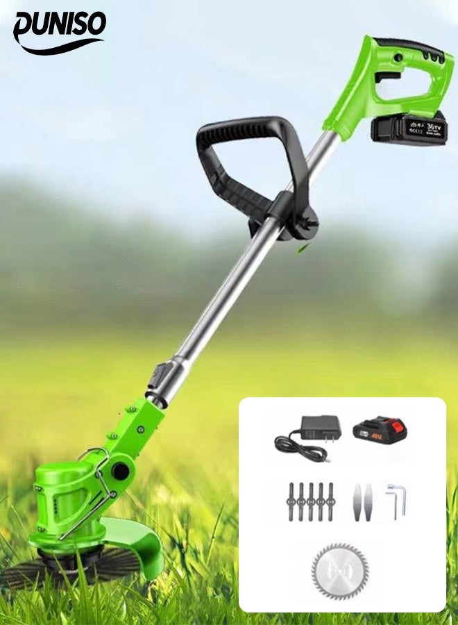 DUNISO Portable Electric Cordless Lawn Trimmer, Lawn Mower, Weeding Tool, Suitable For Garden Yard Lawn Trimming/Trimming/Care Work  - Image 1
