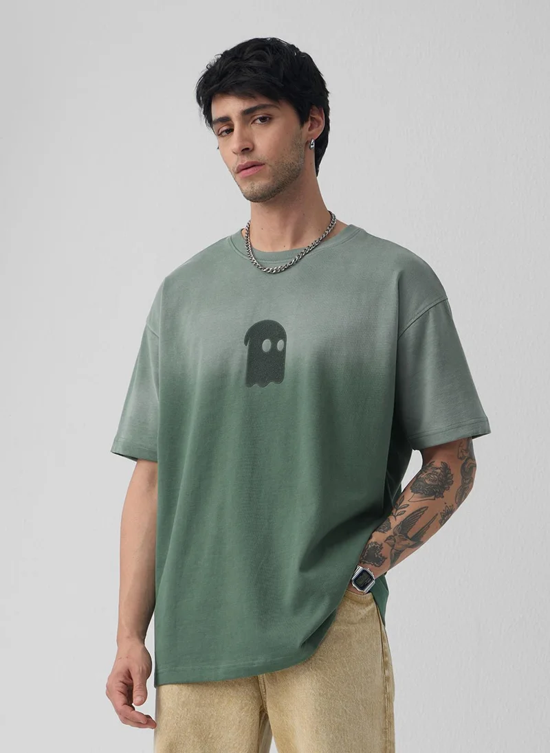 Oversized T-Shirt: Green Wash