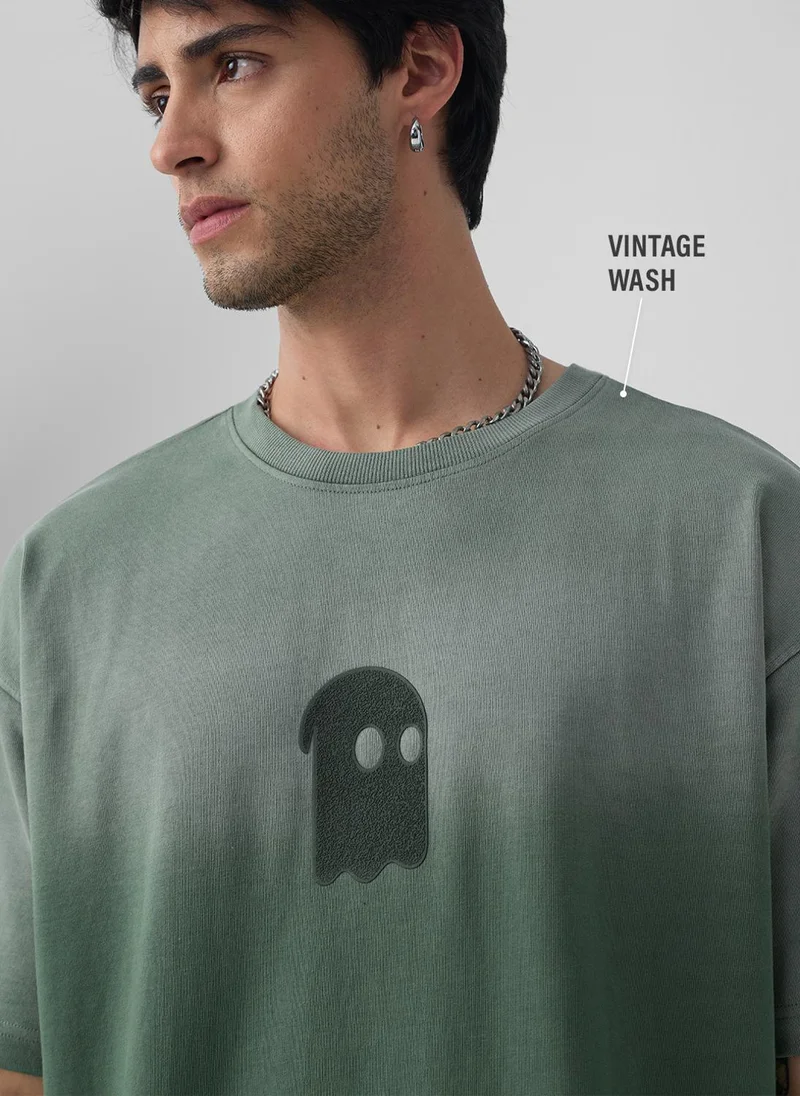ذا سوليد ستور Oversized T-Shirt: Green Wash