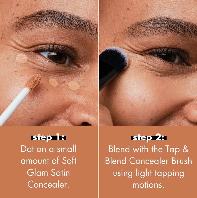 elf e.l.f. Tap & Blend Concealer Brush, Covers Blemishes & Dark Spots For An Airbrushed Finish With A Precision Tip, Synthetic, Vegan, & Cruelty-Free - Image 5