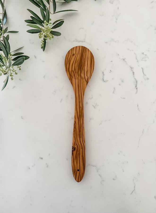 سيليو طقم أدوات مطبخ من خشب الزيتون من سيليو توسكانا، مكون من 3 قطع، يشمل ملعقة مسطحة مثقبة، وملعقة تقليب، وملعقة طهي، طبيعي - Image 4