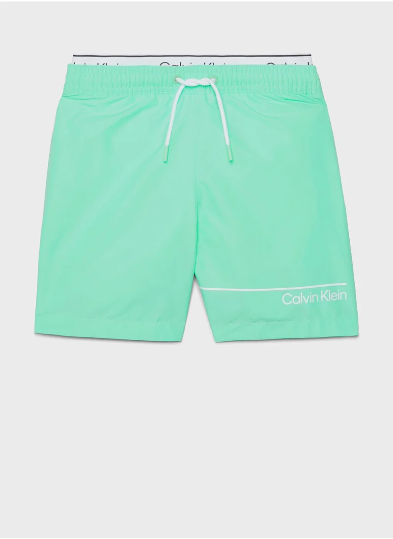 CALVIN KLEIN Kids Logo Swim Shorts