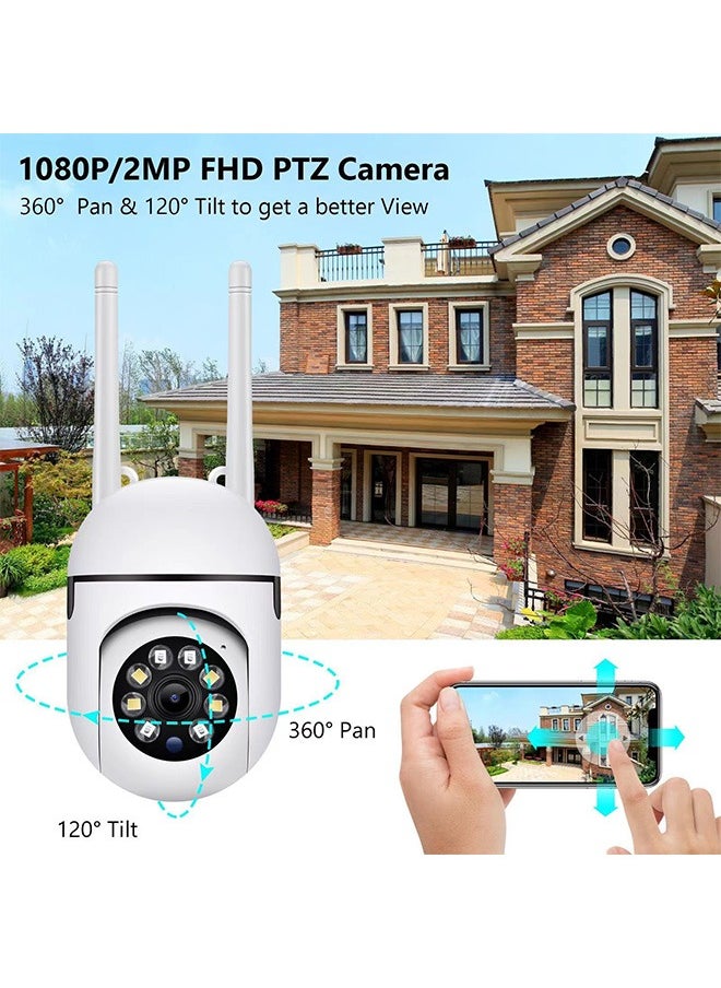 LEXIN - Security Cameras,2.4GHz & 5G WiFi Cameras Home Security,1080P Dome Surveillance Cameras 360° View,Waterproof Security Camera with Motion Detection,2-Way Audio (TF Card Storage not included) - Image 1