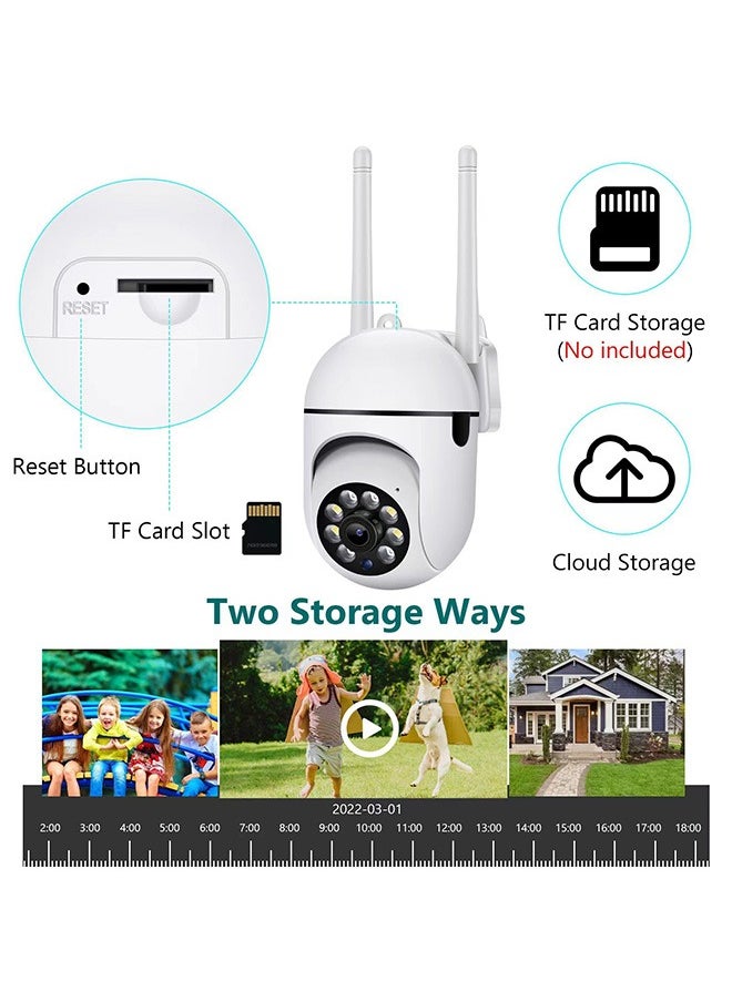 LEXIN - Security Cameras,2.4GHz & 5G WiFi Cameras Home Security,1080P Dome Surveillance Cameras 360° View,Waterproof Security Camera with Motion Detection,2-Way Audio (TF Card Storage not included) - Image 1