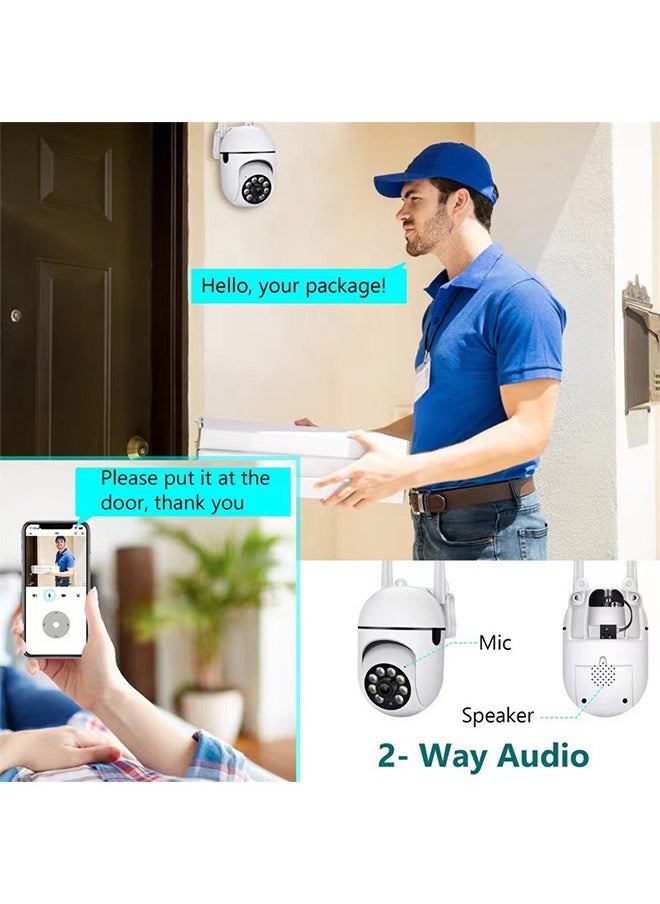 LEXIN - Security Cameras,2.4GHz & 5G WiFi Cameras Home Security,1080P Dome Surveillance Cameras 360° View,Waterproof Security Camera with Motion Detection,2-Way Audio (TF Card Storage not included) - Image 1