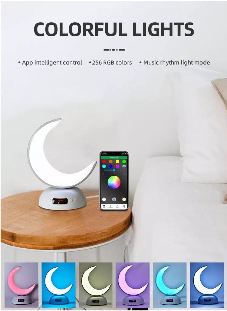 Generic - LED Moon Lamp Aromatherapy Function Speaker Quran and Alarm Clock - Image 1