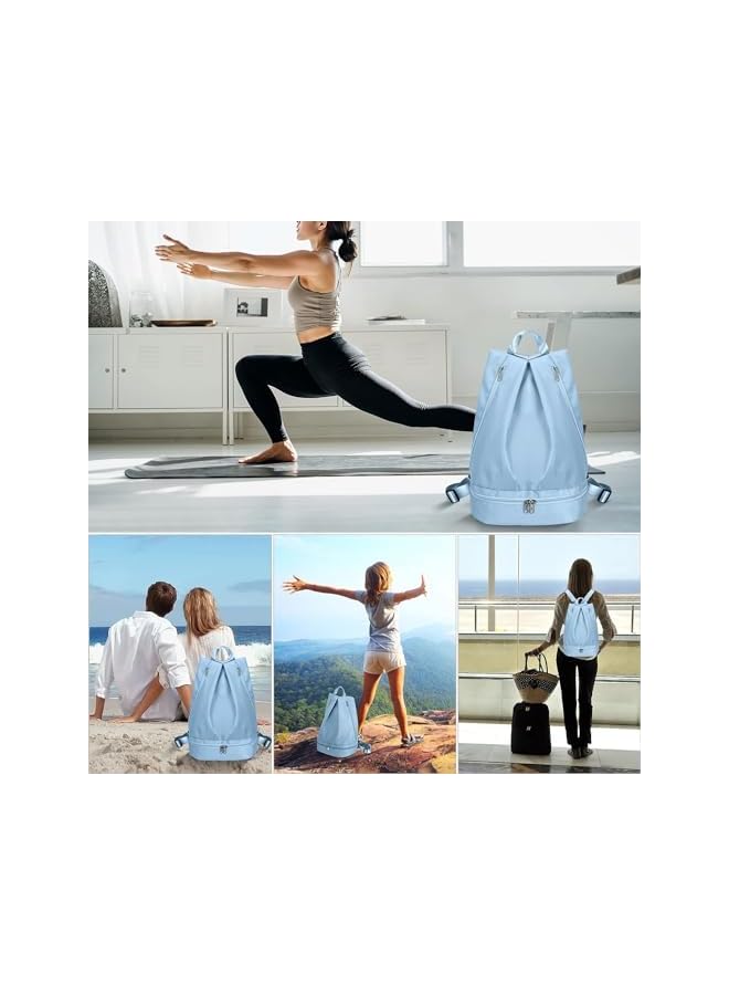 PROMASS Gym Backpack Waterproof Swimming Backpack with Shoe Compartment & Wet Pocket, Sports Travel Backpack Small Gym Bag - Image 4