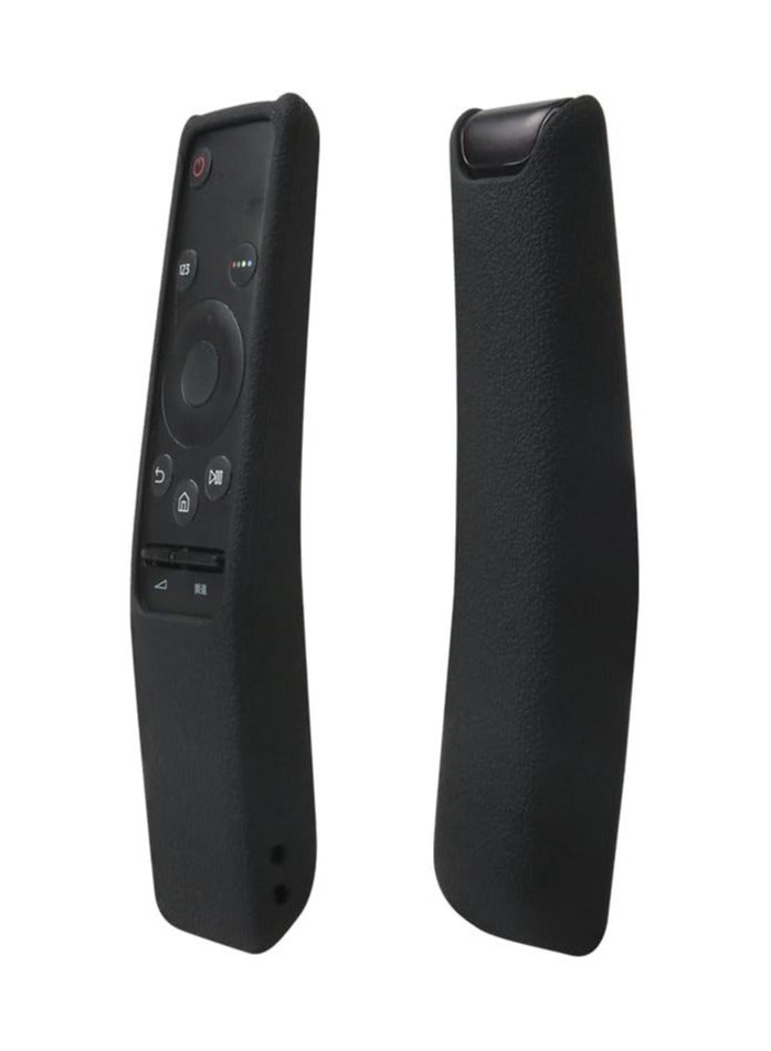 حافظة عن بعد لهاتف سامسونج BN59-01259B BN59-01259E BN59-01260A غطاء بطارية عن بعد للتلفزيون الذكي مقاوم للصدمات وحامل الجلد عن بعد مضاد للانزلاق ومضاد للفقد مع حلقة عن بعد (أسود) - Image 2