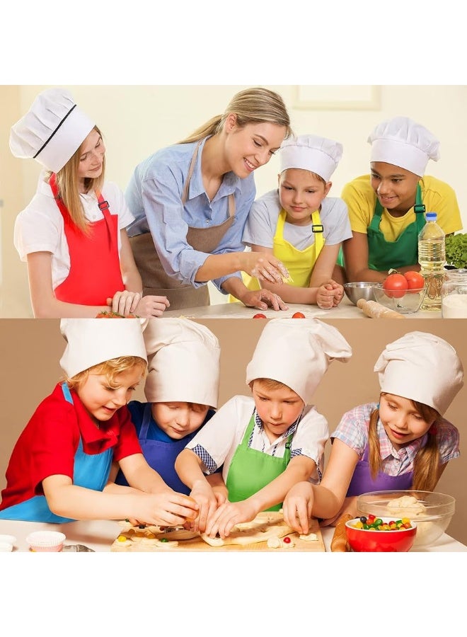 Janmercy 20 Pcs Kids Aprons Set, Children Chef Aprons, Kids Adjustable Aprons for Boys Girls Cooking Baking, L for 7-13 Age - Image 1