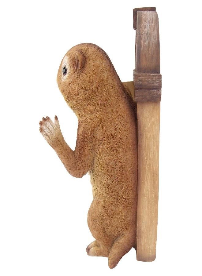 Design Toscano Design Toscano QM2673800 Garden Greetings Squirrel Welcome Tree House Door Sculpture,Full Color  - Image 2