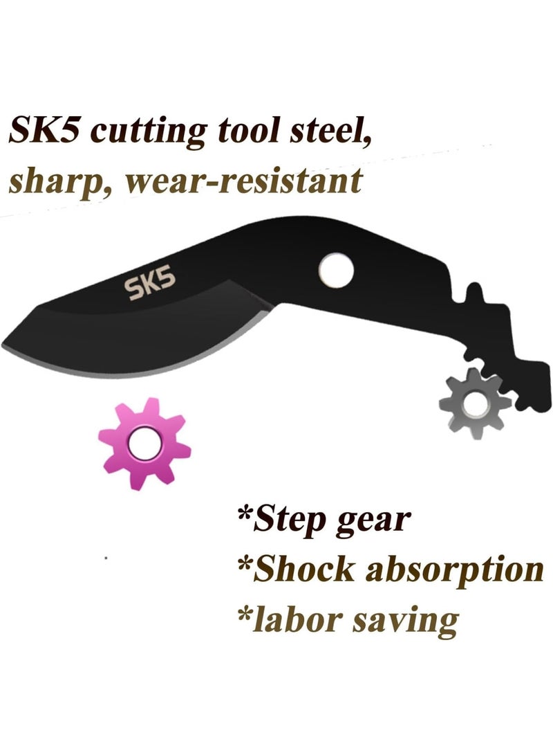 Zikra Pruning Shears for Gardening, 2 Pack Garden Shears, Premium Plant Shears, Garden Plant Clippers, Handheld Pruner for Florist Floral, Thorn Rose, Branch, Hedge, Purple - Image 4