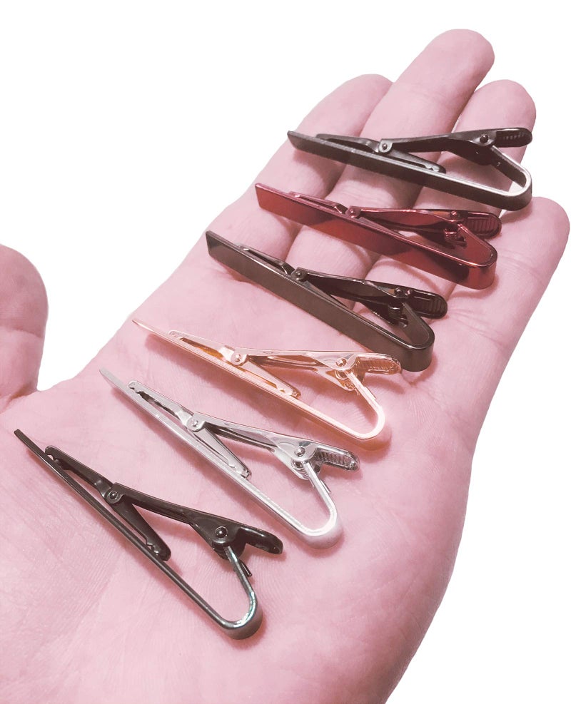 Tornito 6Pcs Tie Clips Set for Men Tie Bar Clip Set for Regular Skinny Ties Necktie Wedding Business Clips for Men - Image 3