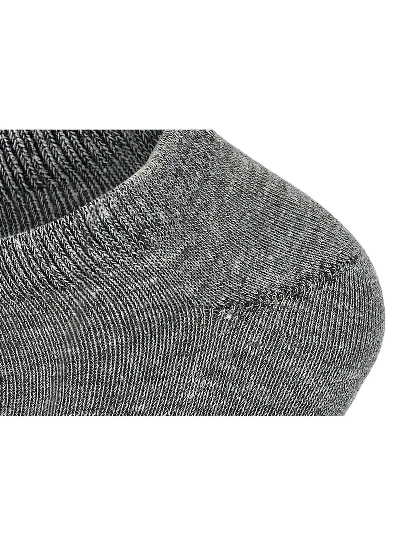 Men Set Of 3 Ankle Plain Socks (White-L.Gry-D.Gry)