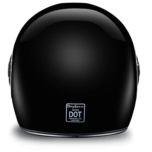Daytona Helmets Retro Full Face Motorcycle Helmet - DOT Approved Vintage Helmet for Motorcycles, Cruisers, Scooters & Mopeds - Retro Motorcycle Helmets for Men, Women and Youth - Image 3