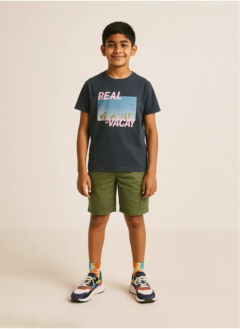 MINOTI Teen Boys Poplin Short