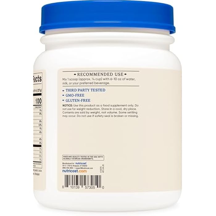 Nutricost Beef Bone Broth Protein Powder Chocolate (20 Servings) - Gluten-Free, GMO-Free - Image 4