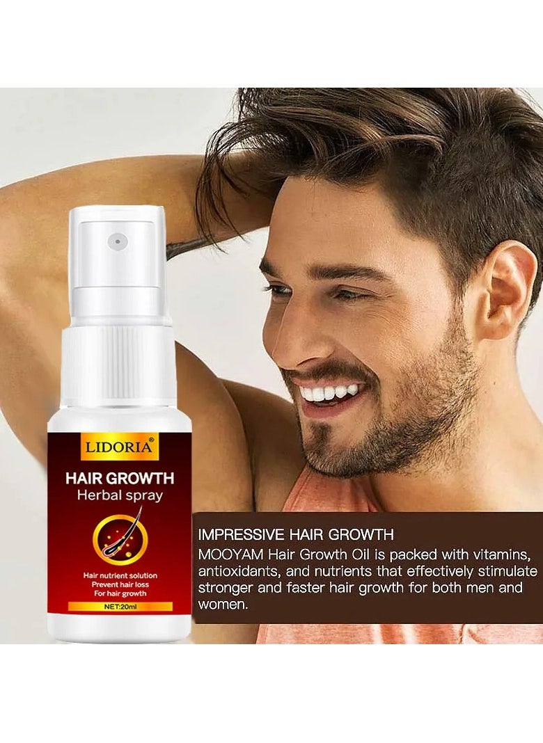 LIDORIA - Hair Growth Serum Spray, Refreshing Effective Fast Growing Hair Serum, Anti Hair Loss Hair Treatment Essence, Nourishing Hair Oil For Repairing Damaged Hair And Growing Hair - Image 1
