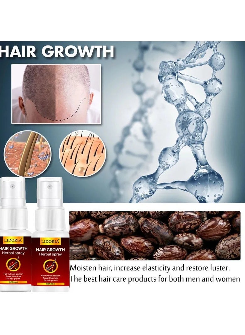 LIDORIA - Hair Growth Serum Spray, Refreshing Effective Fast Growing Hair Serum, Anti Hair Loss Hair Treatment Essence, Nourishing Hair Oil For Repairing Damaged Hair And Growing Hair - Image 1