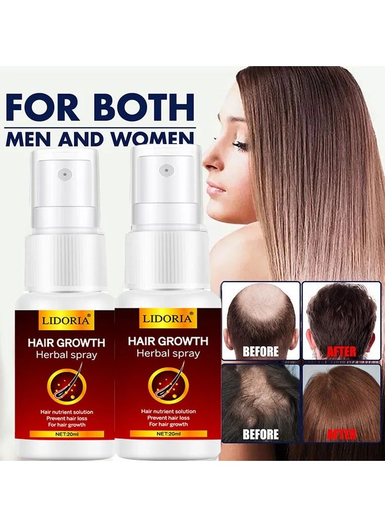 LIDORIA - Hair Growth Serum Spray, Refreshing Effective Fast Growing Hair Serum, Anti Hair Loss Hair Treatment Essence, Nourishing Hair Oil For Repairing Damaged Hair And Growing Hair - Image 1