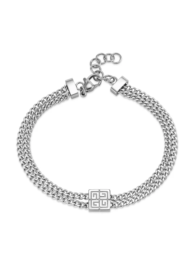 غاي لاروش سوار شارلي من الفولاذ المقاوم للصدأ بسلسلة مزدوجة