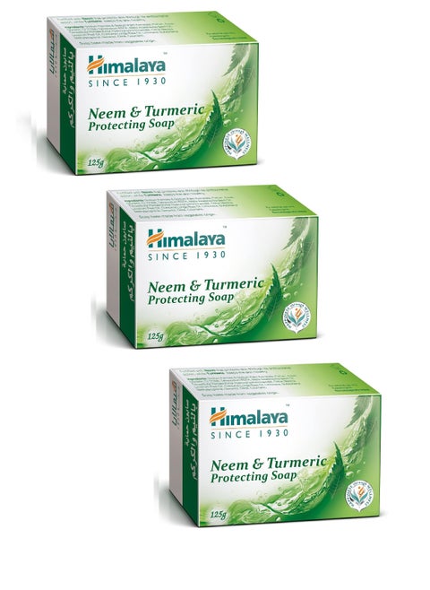 3 PIECECS OF  Neem & Turmeric Protection Soap 125g