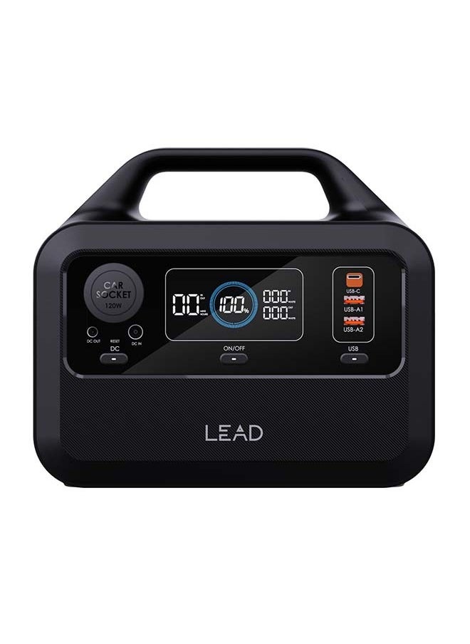 LEAD - محطة طاقة خارجية صغيرة 300 واط سوداء - Image 1