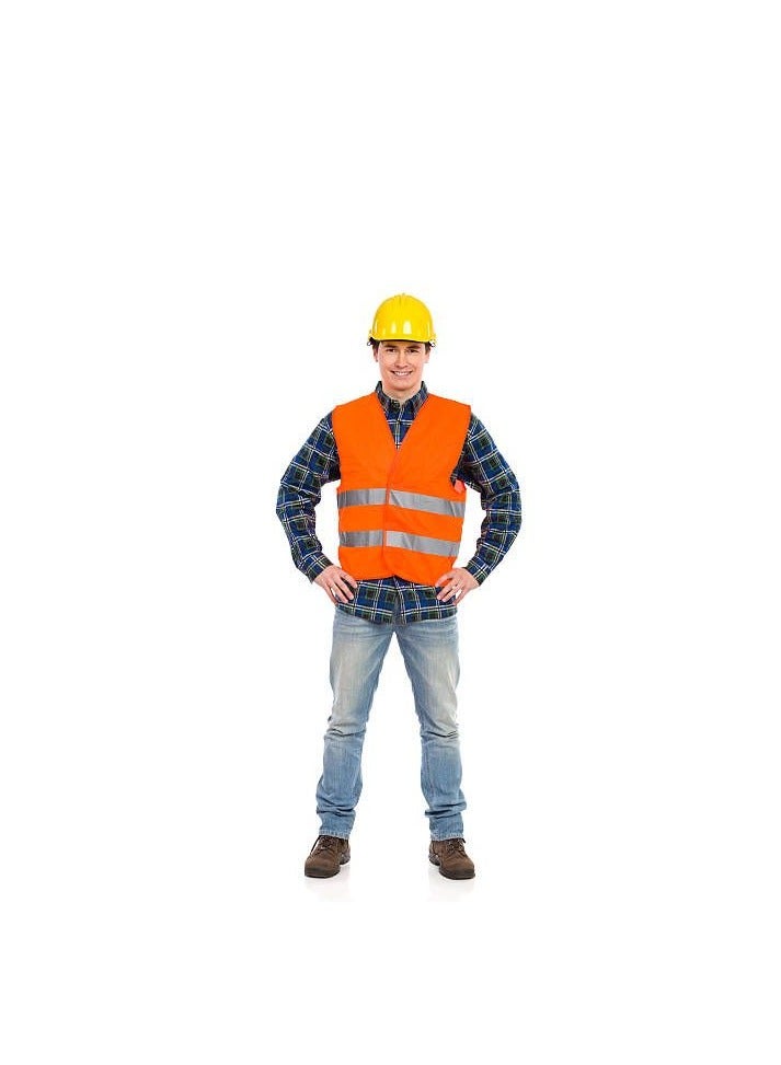 High Visibility Reflective Safety Vest Jacket High Quality Orange  - Image 3