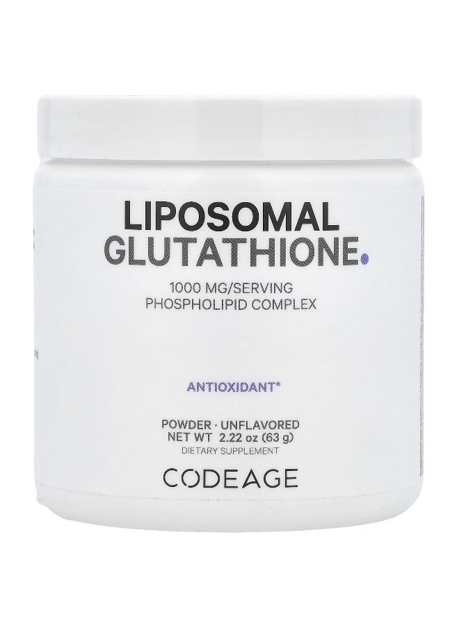 Codeage Codeage, Liposomal Glutathione Powder, Unflavored, 1,000 mg , 2.22 oz (63 g) 