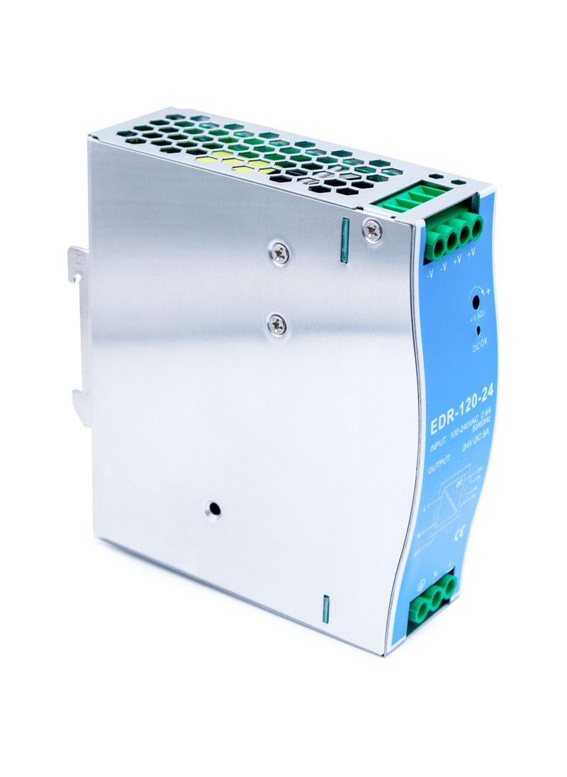 Duravel Duravel EDR-120-24 DIN Rail Power Supply, 24V DC Output, Industrial Grade  - Image 1