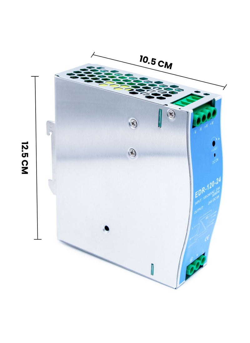Duravel Duravel EDR-120-24 DIN Rail Power Supply, 24V DC Output, Industrial Grade  - Image 2