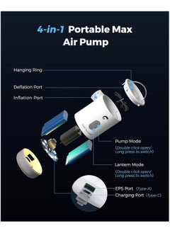 Portable Air Pump Electric Air Pump Rechargeable Battery Air Mattress Pump Ultralight Inflator with Led Light for Pool Floats Boats Sleeping pads inflatable toys - pzsku/Z0F0E08E1702954D69F6BZ/45/_/1739216449/a092357a-6ed2-4d7c-8653-43c8126600c0