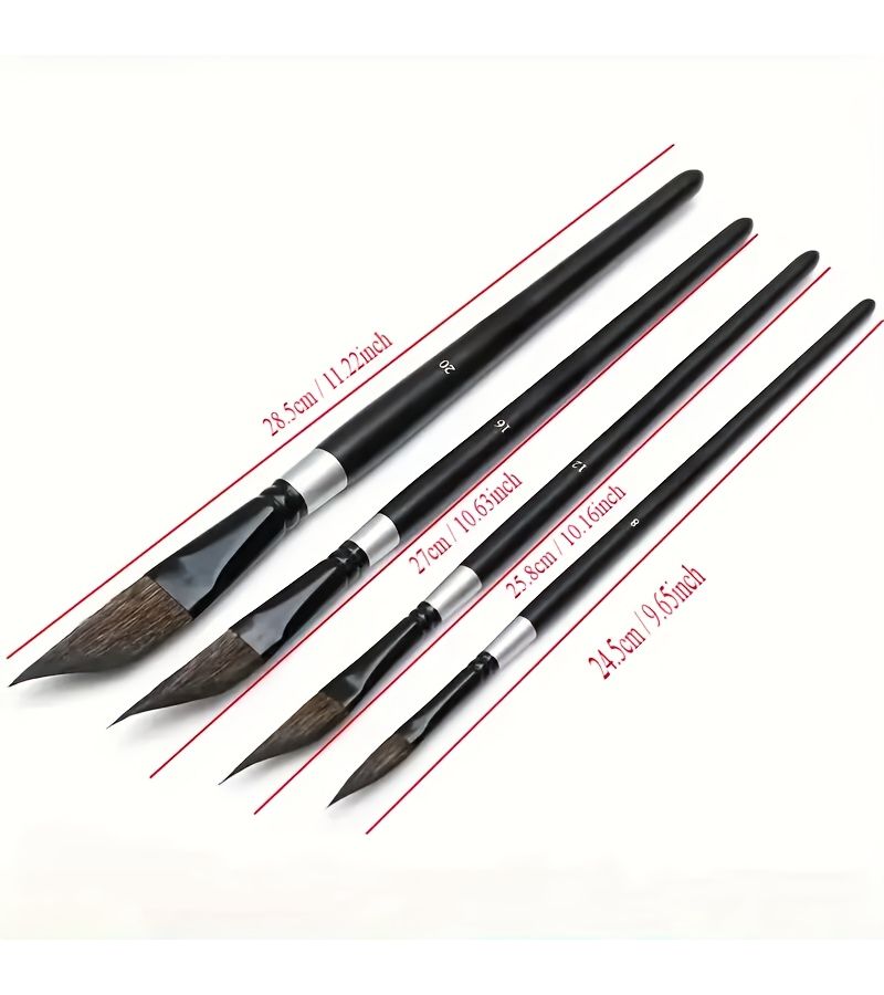Professional Watercolor Paint Brush Set 20 Piece Imported Nylon Bristles Birch Wood Handle Metal Case Comfortable Grip Soft Tip Durable For Watercolor Gouache Oil And Acrylic Painting - Image 4