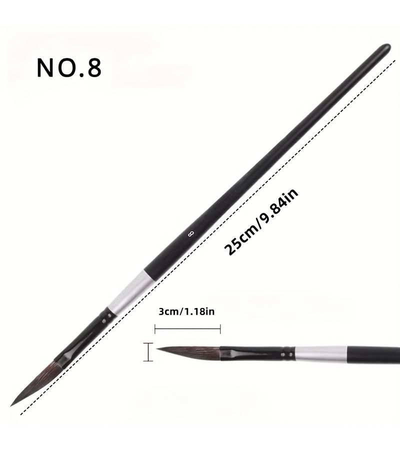 Professional Watercolor Paint Brush Set 20 Piece Imported Nylon Bristles Birch Wood Handle Metal Case Comfortable Grip Soft Tip Durable For Watercolor Gouache Oil And Acrylic Painting - Image 3
