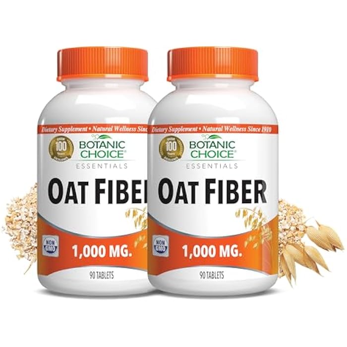 Botanic Choice Oat Fiber Dietary Supplement - Digestive Health for Women and Men - Pack of 2 - Image 1