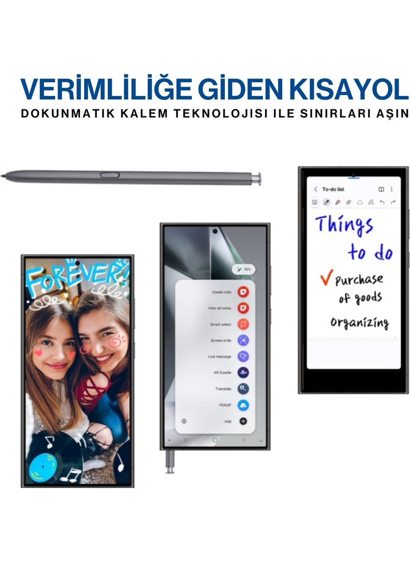Techmaster Samsung Galaxy S24 Ultra Compatible S Pen Touch Stylus Pen and Spare Tip  - Image 4