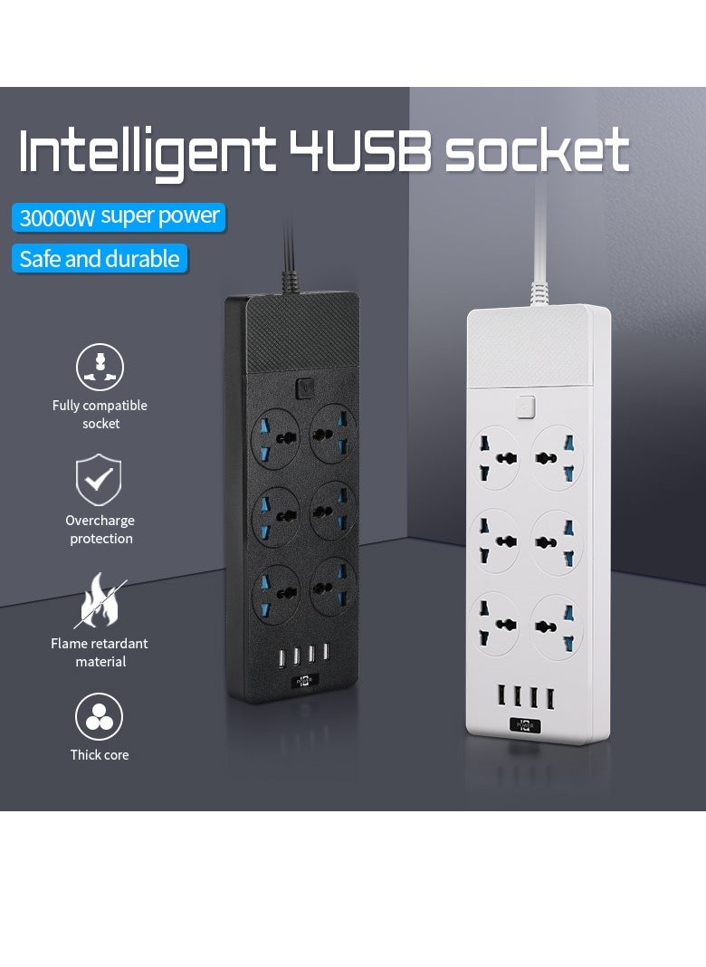 GULFLINK 3 Meter Cable With 6 Power Socket 4 Usb Ports Power Strip  - Image 2