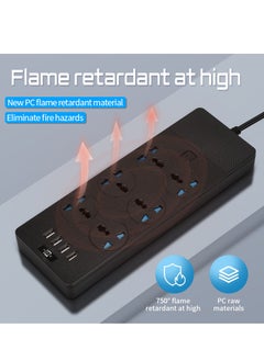 GULFLINK 3 Meter Cable With 6 Power Socket 4 Usb Ports Power Strip  - Image 4