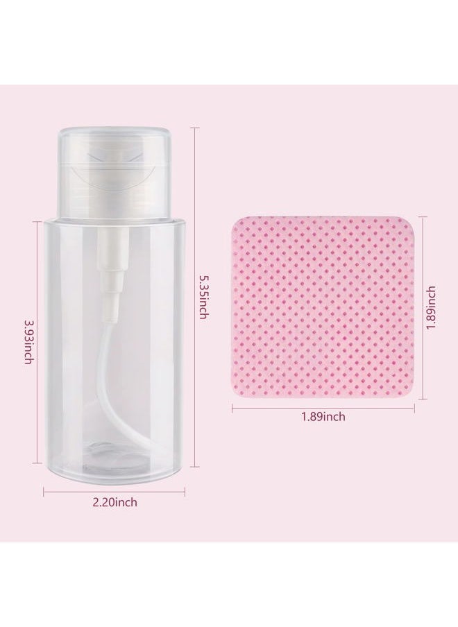 Jiasheng 1080 PCS Pink Lint Free Nail Wipes, Eyelash Extension Wipes, Super Absorbent Soft Non-Woven with a Pump Dispenser Bottle Disposable Nail Polish Remover for Polish Clean Acrylic Nails Remover  - Image 4