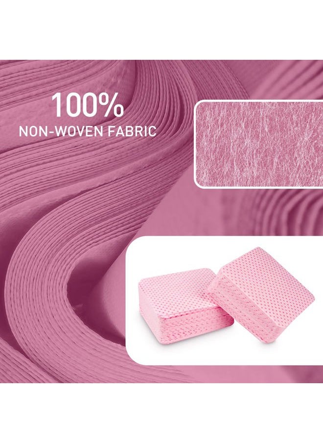 Jiasheng 1080 PCS Pink Lint Free Nail Wipes, Eyelash Extension Wipes, Super Absorbent Soft Non-Woven with a Pump Dispenser Bottle Disposable Nail Polish Remover for Polish Clean Acrylic Nails Remover  - Image 2
