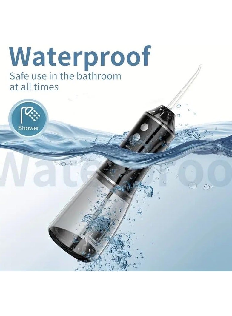 380ml Cordless Portable Dental Water Flosser, IPX7 Waterproof, 4 Jet Heads - Image 4