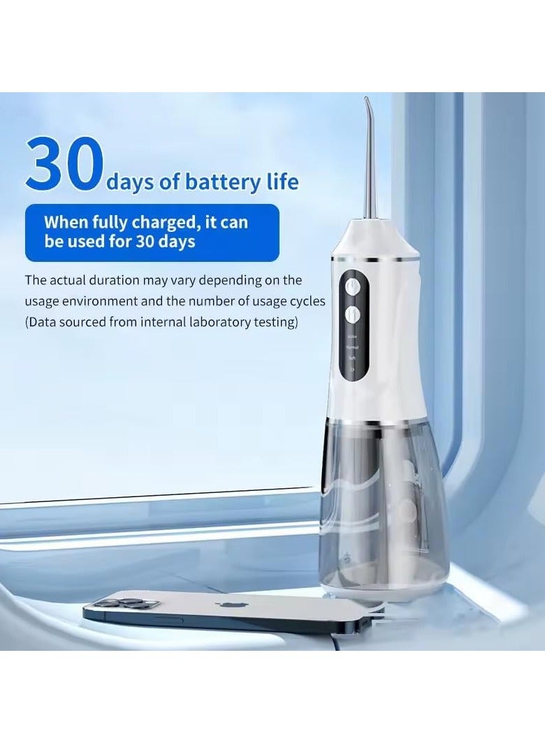 380ml Cordless Portable Dental Water Flosser, IPX7 Waterproof, 4 Jet Heads - Image 5