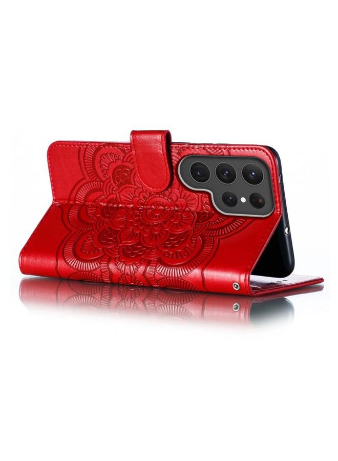 S-TOP Case For Samsung Galaxy S23 Ultra 5G Sun Mandala Embossing Pattern Phone Leather Case - Image 5