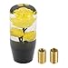 TUCKBOLD Car Shift Knob 10cm Front Shift Lever Knob Universal for Automatic and Manual Vehicle Acrylic Yellow with 2 Adapter 1 Set - Image 2