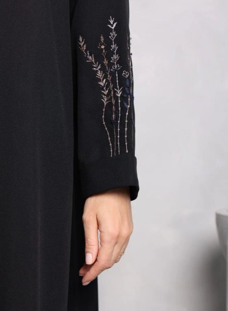 Nikias  Fuhwa fabric with handwork on sleves for Women | Best Price UAE