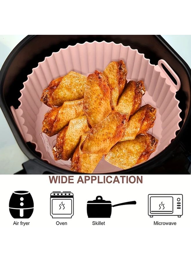 Red Silicone Fryer Liner Reusable Non Stick Food Safe Air Fryer Accessory - Image 5