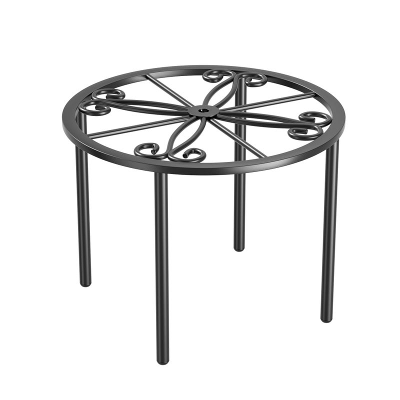 bussdis Plant Stand 1 PCS-10.2 IN Flower Pot Stand Plant Rack for Indoor and Outdoor Courtyard Gardens Black - Image 1