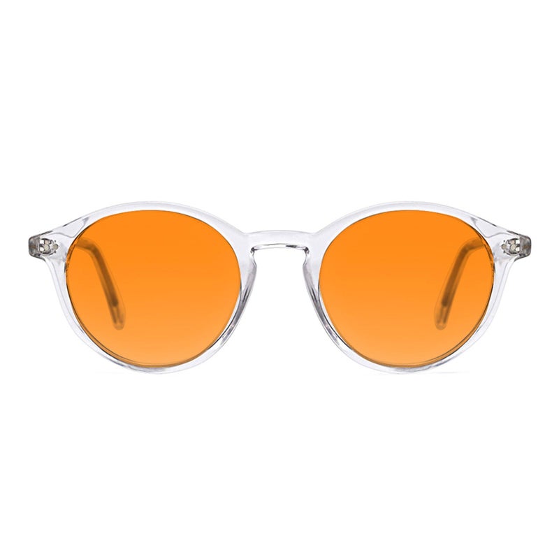 TIJN Orange Lens Blue Light Blocking Glasses – Round Frame, Dual AR Coating, Gaming & Computer Eyewear for Screen Use, Clear - Image 5