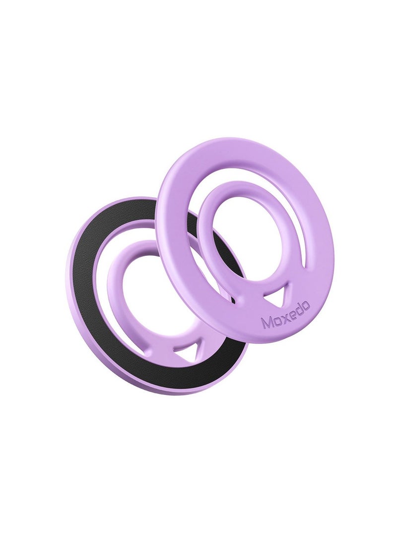 Moxedo Jello-Mag Dual Sided Magnetic Ring Holder, Silicone Magsafe Compatible, Metal Ring Plate for Androids, Smartphones(Pink) - Image 1